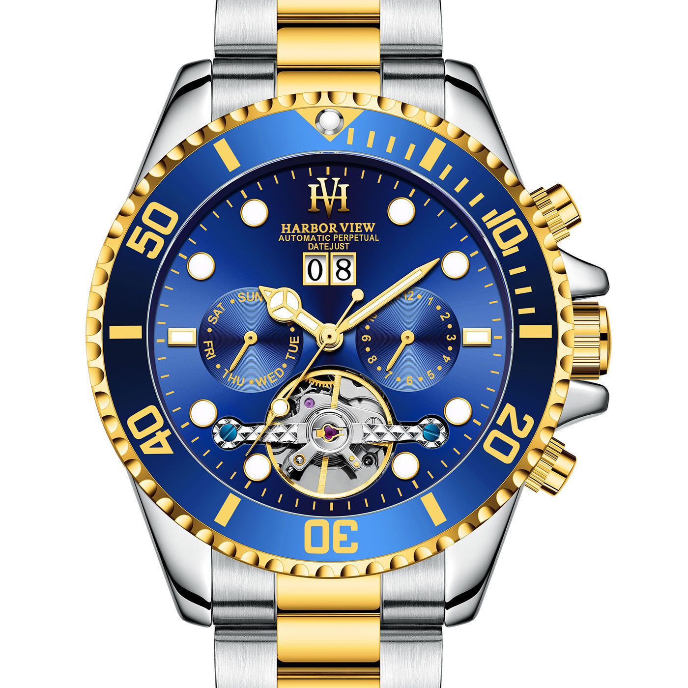 HARBOR VIEW Tourbillon Green Water Ghost Automatic Mechanical