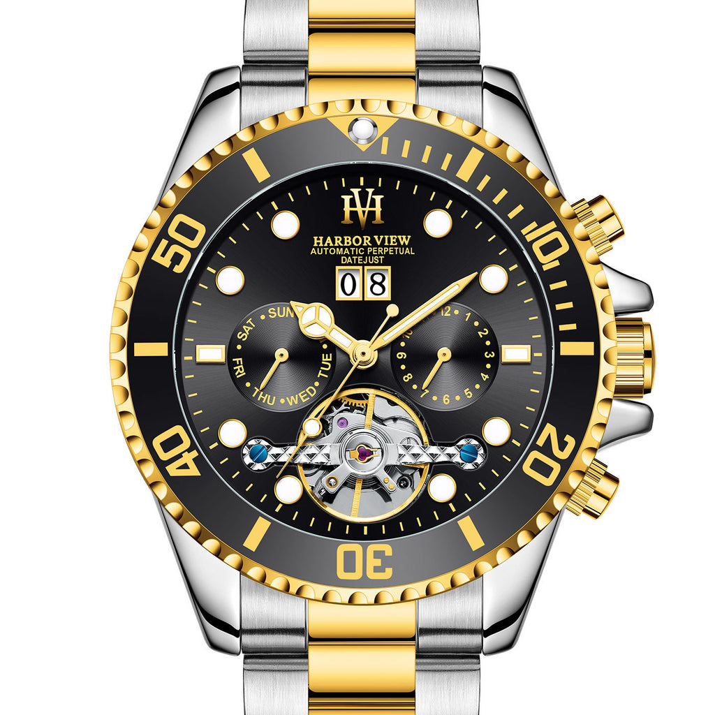 HARBOR VIEW Tourbillon Green Water Ghost Automatic Mechanical
