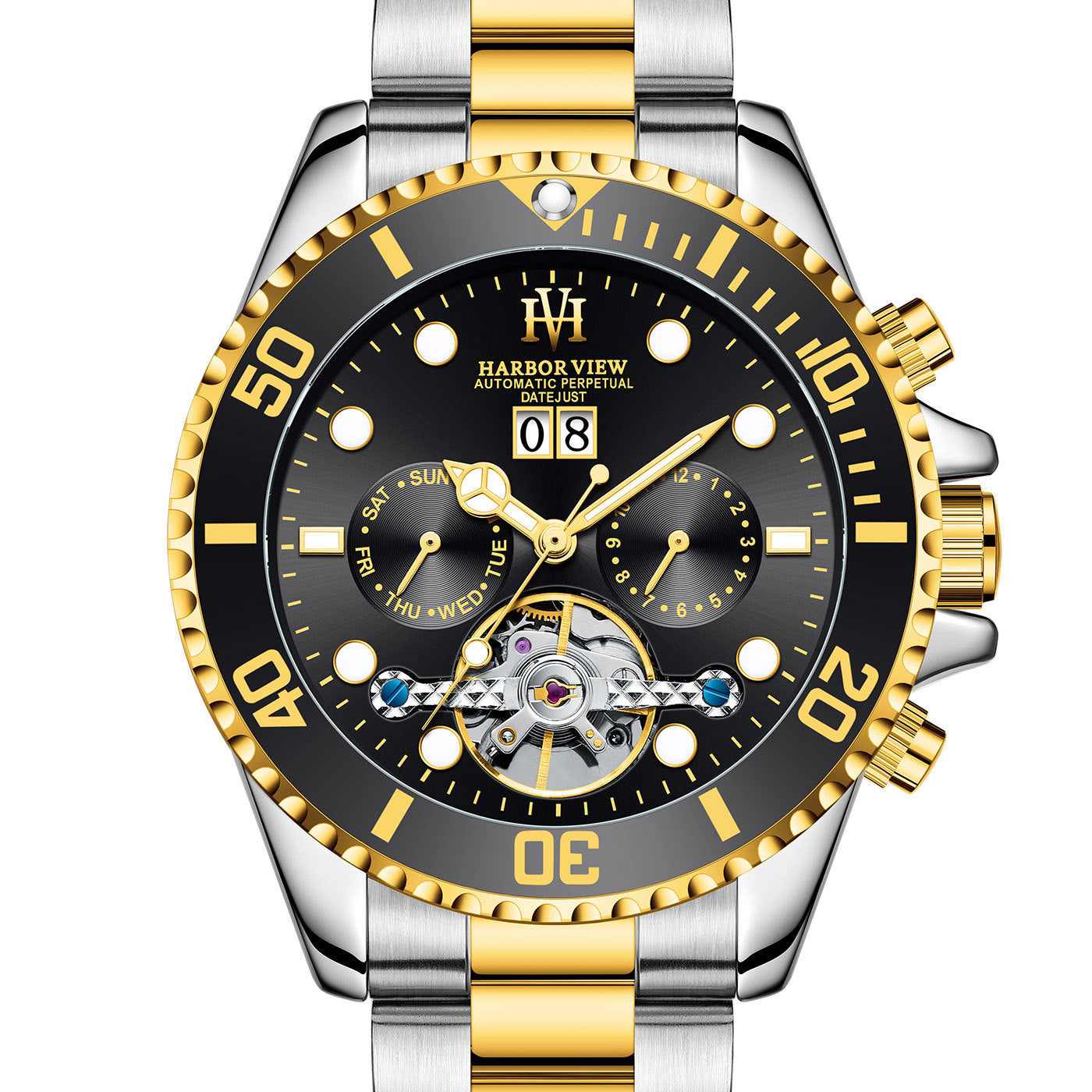 HARBOR VIEW Tourbillon Green Water Ghost Automatic Mechanical