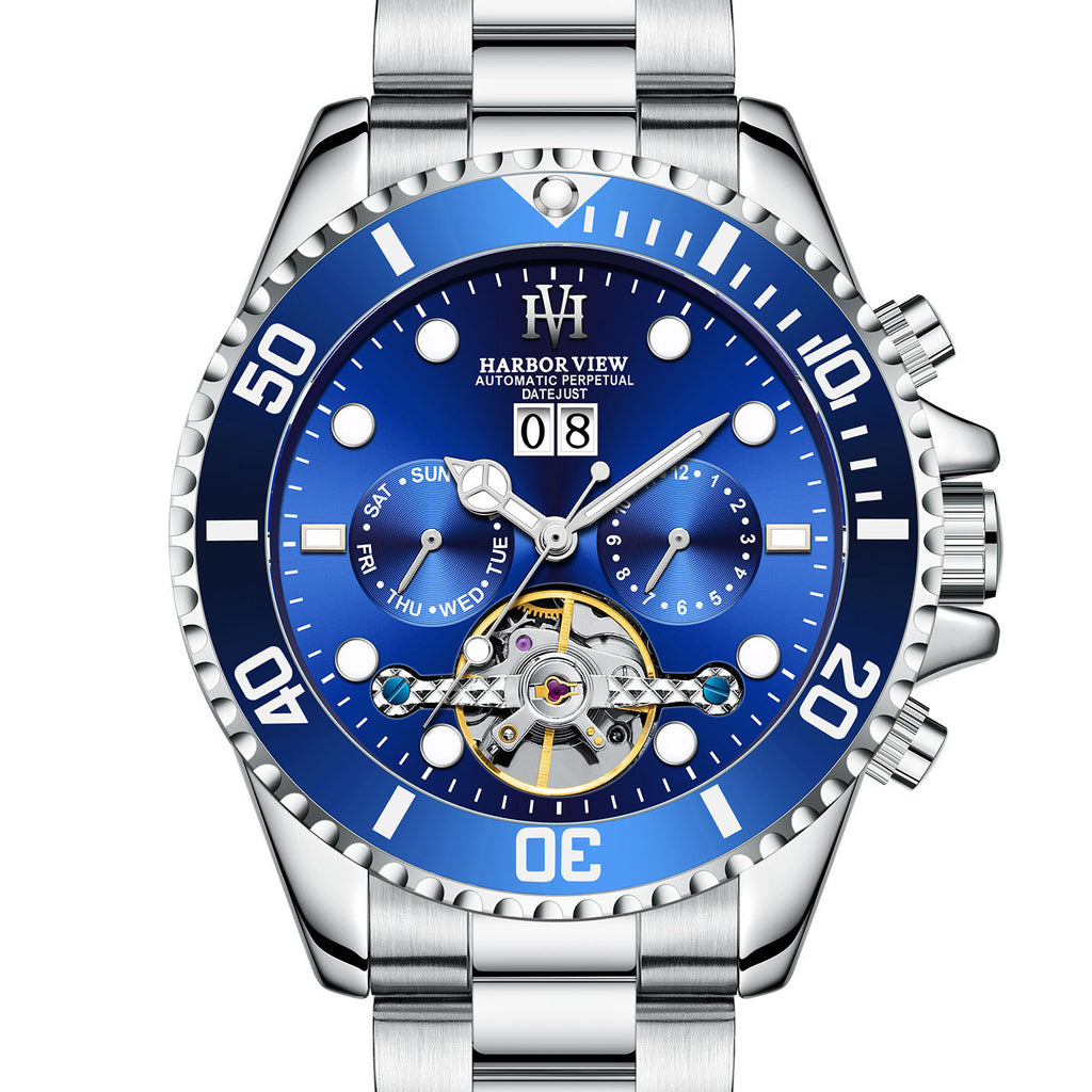 HARBOR VIEW Tourbillon Green Water Ghost Automatic Mechanical