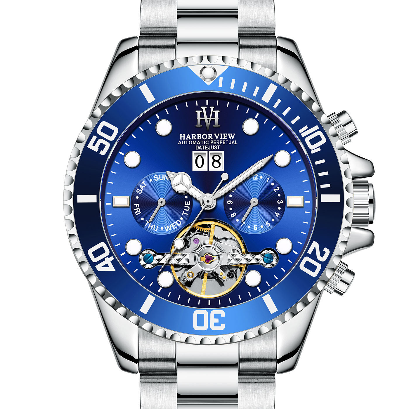 HARBOR VIEW Tourbillon Green Water Ghost Automatic Mechanical