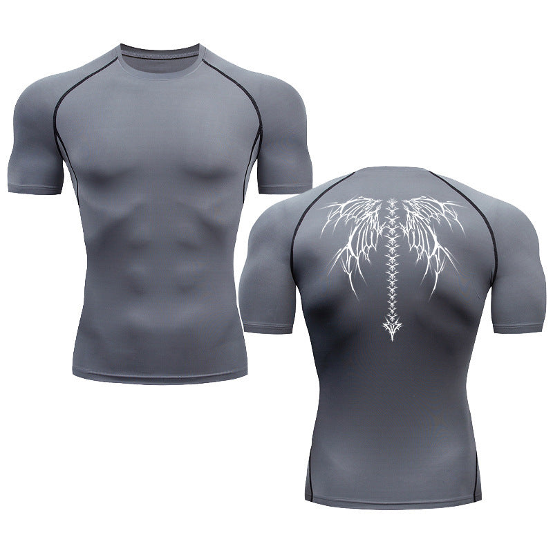 Summer Men's Short-sleeved Fashion Outdoor Casual Printed Quick-drying T-shirt