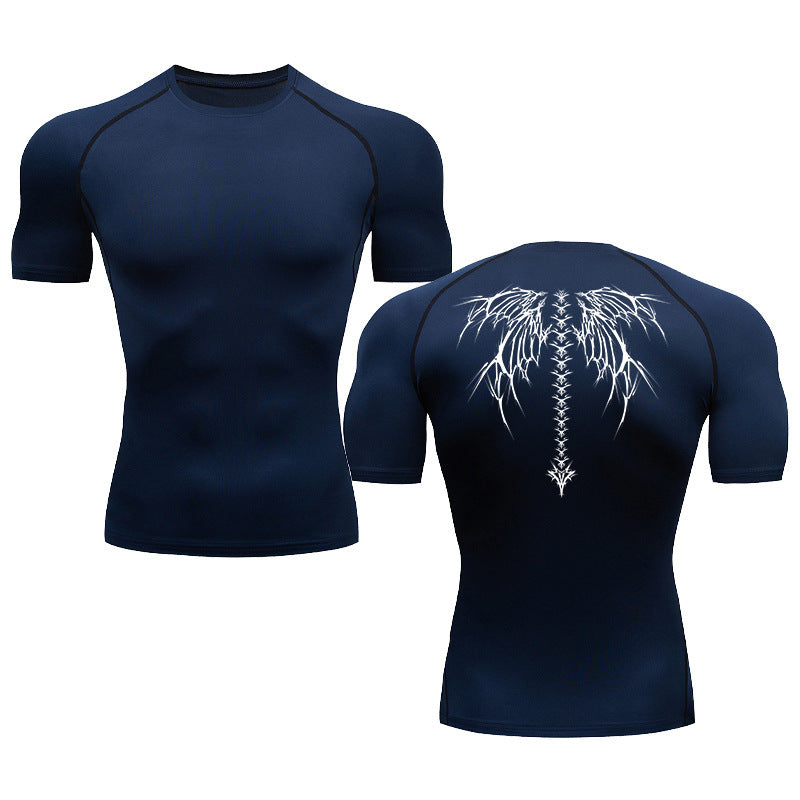 Summer Men's Short-sleeved Fashion Outdoor Casual Printed Quick-drying T-shirt