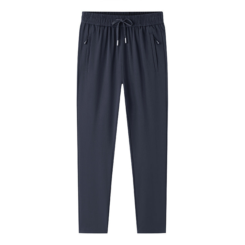 Loose Elastic Quick-drying Straight Ankle Tied Sports Pants
