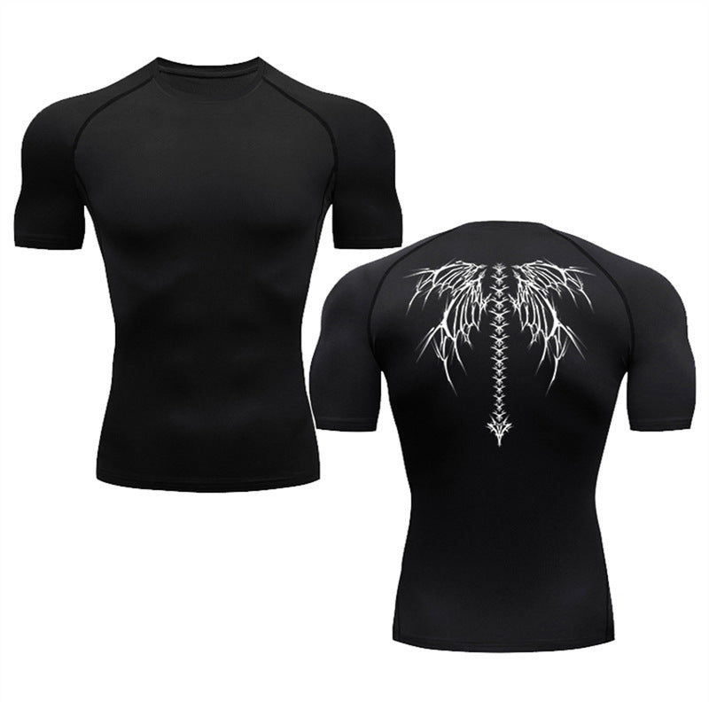 Summer Men's Short-sleeved Fashion Outdoor Casual Printed Quick-drying T-shirt