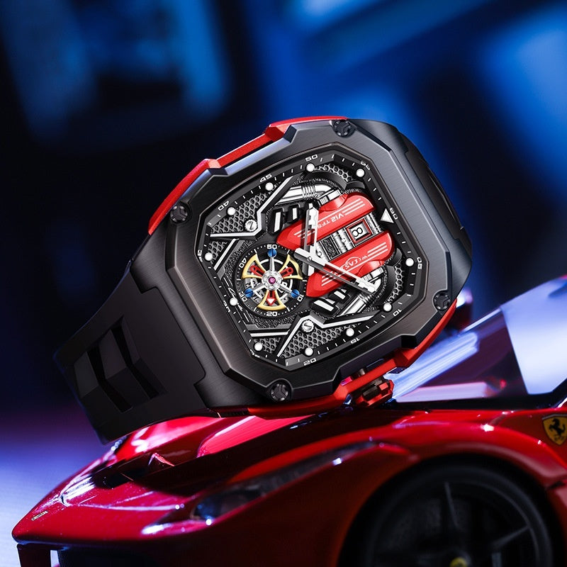 Men's high hollow engine automatic watch