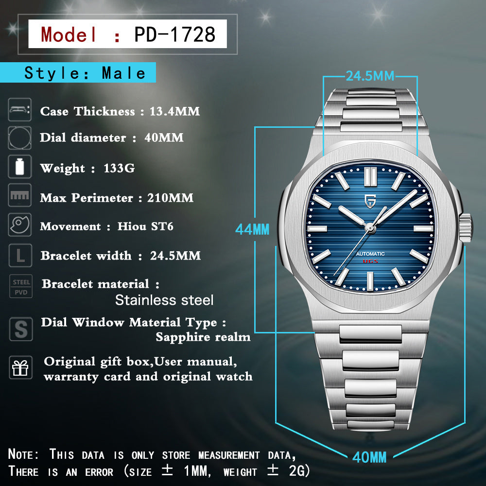 Simple Refined Steel Waterproof Men's Mechanical Watch