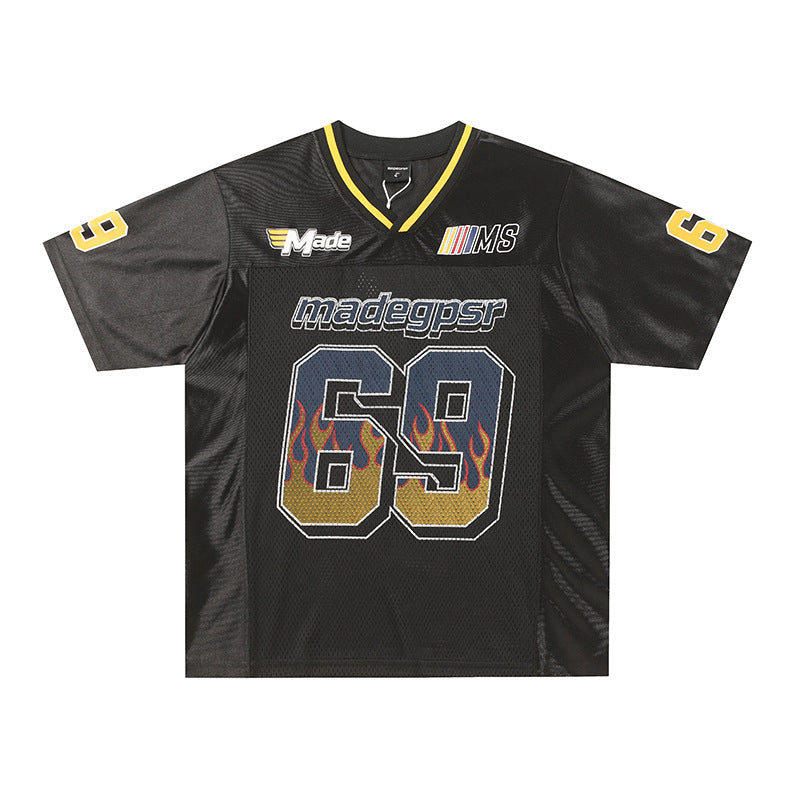Men's And Women's Fashion Summer Letter Loose Jersey