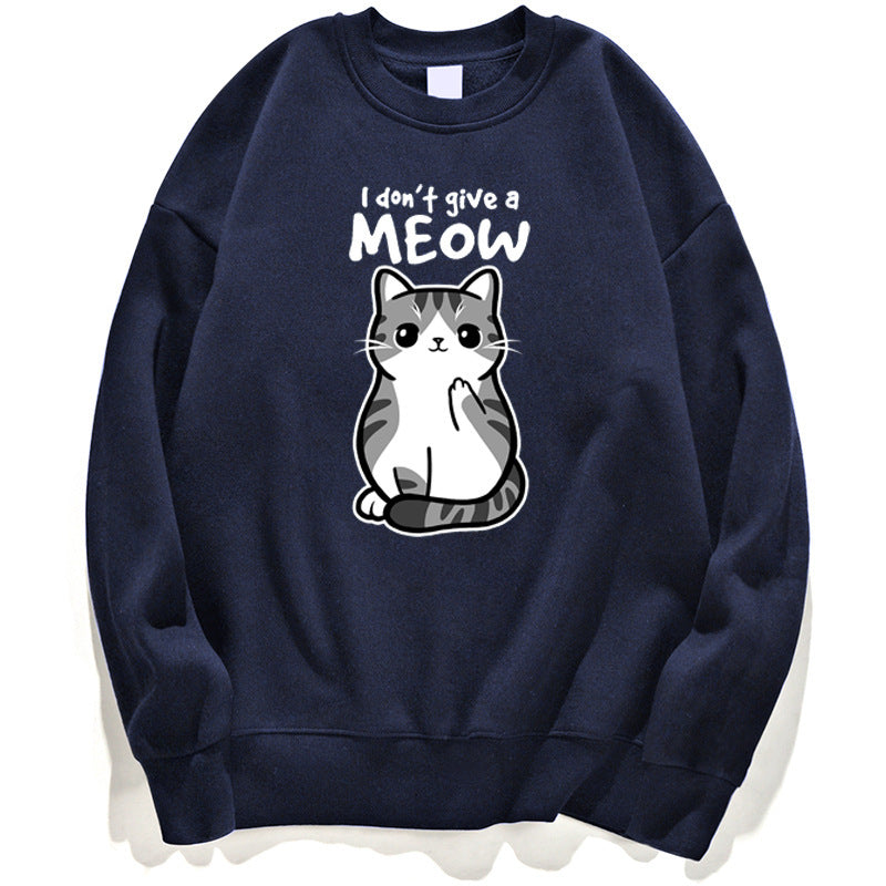 Cartoon Kitten Pattern Sweater European Size