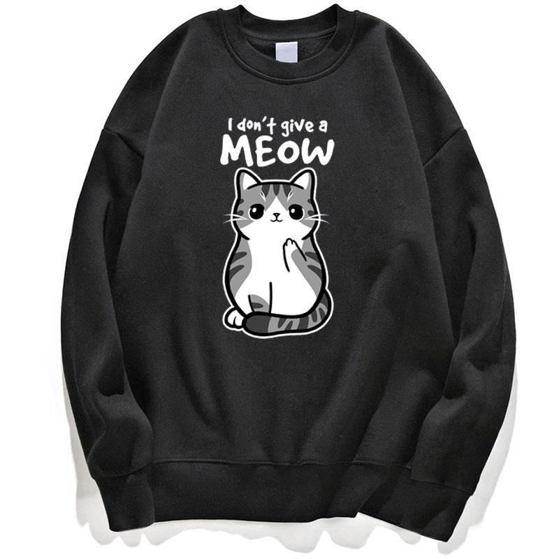 Cartoon Kitten Pattern Sweater European Size