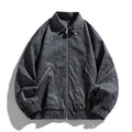 Men's American-style Retro Lapels PU Leather Jacket