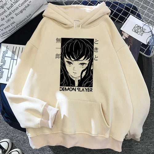 Muichiro Tokito Graphic Print Hooded 2025 Autumn and Winter Hoodie