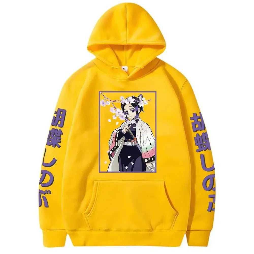 Japanese Anime Demon Slayer Kimetsu No Yaiba Hoodie Shinobu Kocho