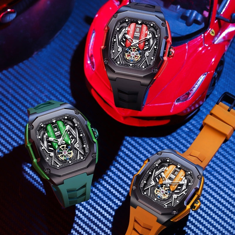 Men's high hollow engine automatic watch