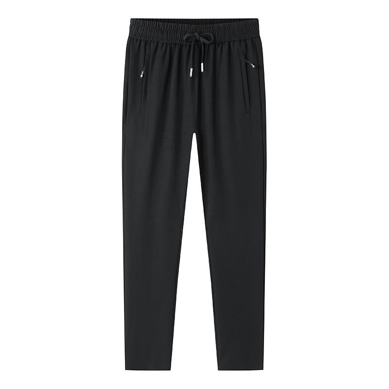 Loose Elastic Quick-drying Straight Ankle Tied Sports Pants